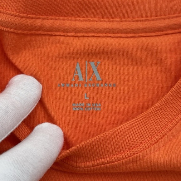 Armani Exchange Orange T-shirt Mens Large - Picture 8 of 15